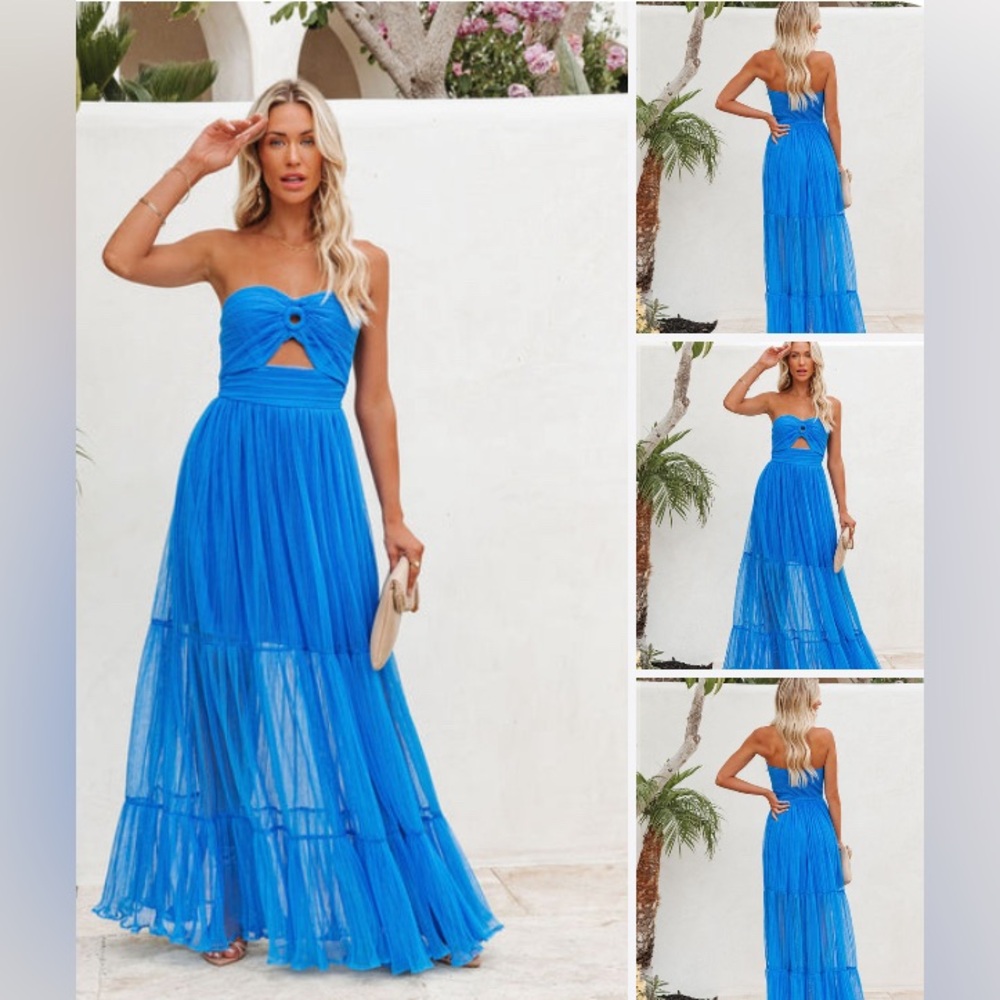 Mademoiselle Bella Maxi Dress - Blue